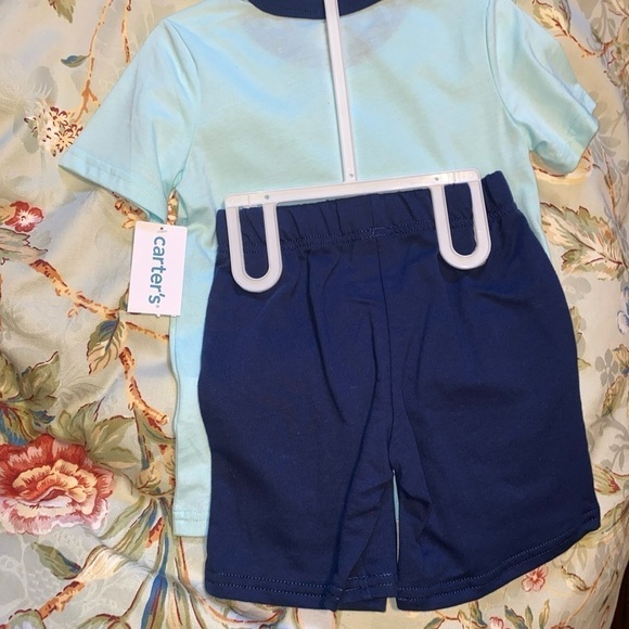 BOYS' CARTERS 2 PIECE SET - SHORTS & TOP  - SHARK - SIZE 3T-NEW WITH TAGS - Picture 5 of 5